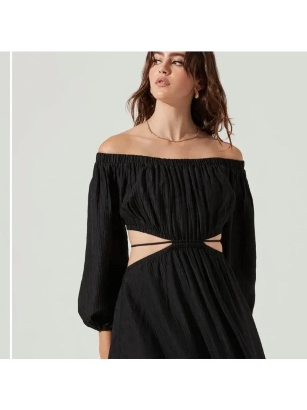 Astr The Label Black Cassian Off-The-Shoulder Cutout Dress - Picture 6 of 11